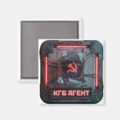 Red Agent Vodka Shot Cyberpunk マグネット (正面/裏面)