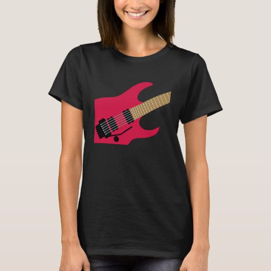 Red Air Guitar Player Joke Air Guitarist Musicians Tシャツ (正面)