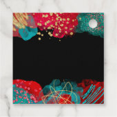 Red Alcohol Ink Sweet 16 Birthday Party フェイバータグ (裏面)