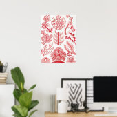 Red Alga Sea, Florideae Rotalgen by Ernst Haeckel ポスター (ホームオフィス)