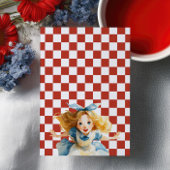 Red Alice in ONEDERLAND 1st Birthday Tea Party 招待状