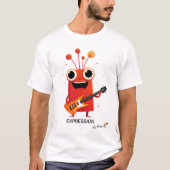 Red Alien with Guitar | EXPRESSION - By Design Tシャツ (正面)