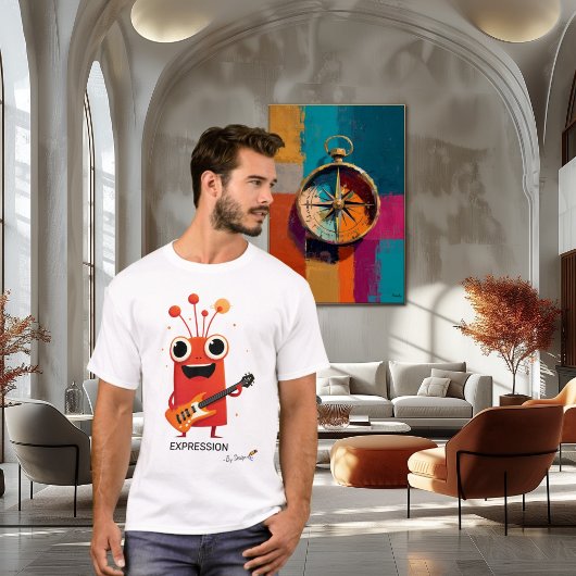 Red Alien with Guitar | EXPRESSION - By Design Tシャツ