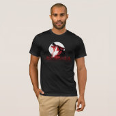 Red Alpha Wolf Howling Moon Graphic Tシャツ (正面フル)