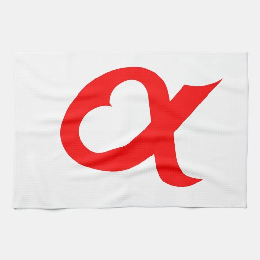 Red alpheart キッチンタオル (横)