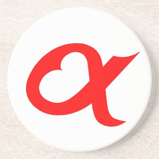 Red alpheart コースター (正面)