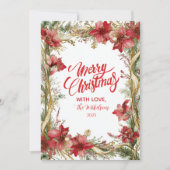 Red Amaryllis Christmas シーズンカード (正面)