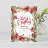 Red Amaryllis Christmas シーズンカード (スタンド正面)