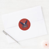 Red America 250th Anniversary Eagle Classic Round ラウンドシール (封筒)