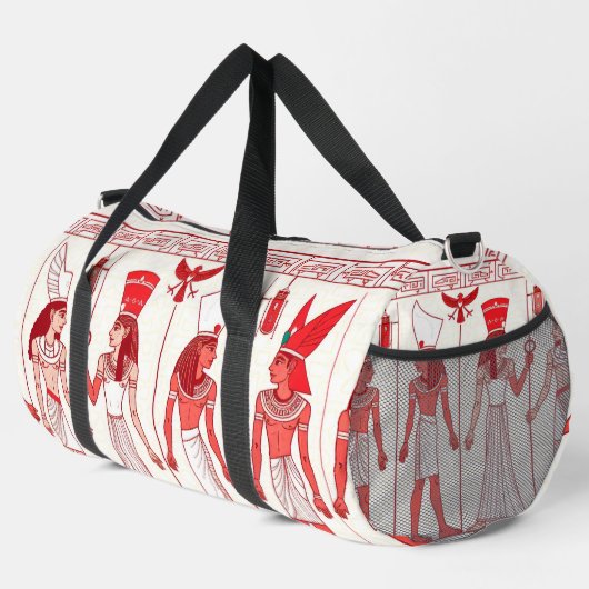 Red Ancient Print Duffel Bag ダッフルバッグ (右コーナー)