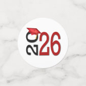 Red and Black 2026 卒業 コンフェッティ (スモール正面)