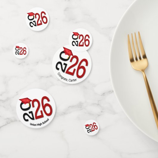 Red and Black 2026 卒業 コンフェッティ (グループ)