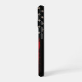 Red and Black American Flag iPhone 16ケース (左側面)