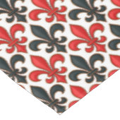 Red and Black Baroque Fleur-de-lis Pattern Design  テーブルクロス (アングル)