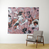 Red and Black Brecciated Marble Stone Texture with タペストリー (インサイチュ(横))