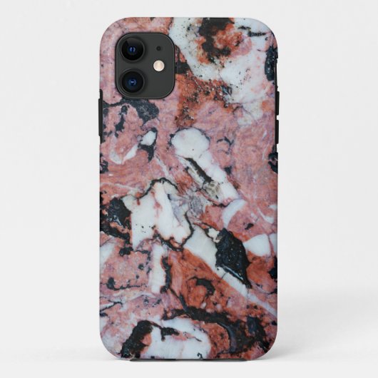 Red and Black Brecciated Marble Stone Texture with Case-Mate iPhoneケース (裏面)