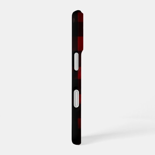 Red and Black Buffalo Plaid Pattern iPhone 16ケース (右側面)