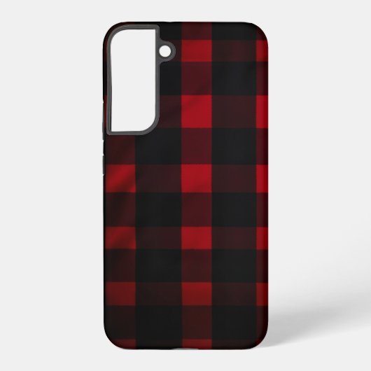 Red and Black Buffalo Plaid Pattern Samsung Galaxyケース (裏面)