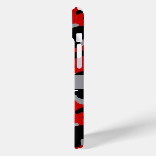 Red and Black Camouflage Personalized Case-Mate iPhoneケース (裏面 / 左)