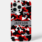 Red and Black Camouflage Personalized Case-Mate iPhoneケース (裏面)