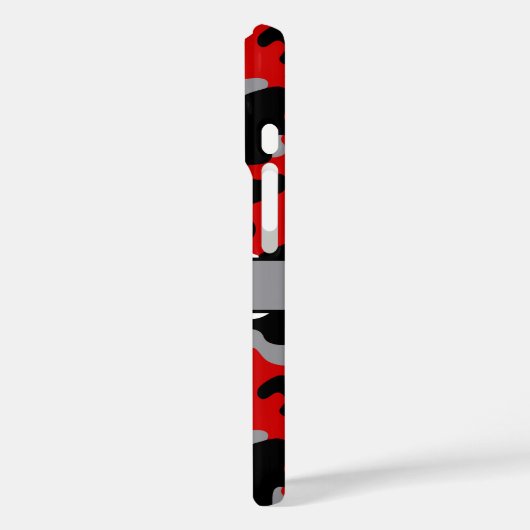 Red and Black Camouflage Personalized Case-Mate iPhoneケース (裏面 / 左)