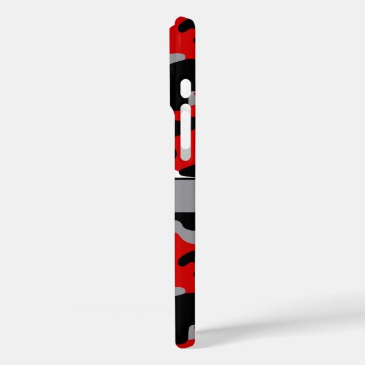 Red and Black Camouflage Personalized Case-Mate iPhoneケース (裏面 / 左)