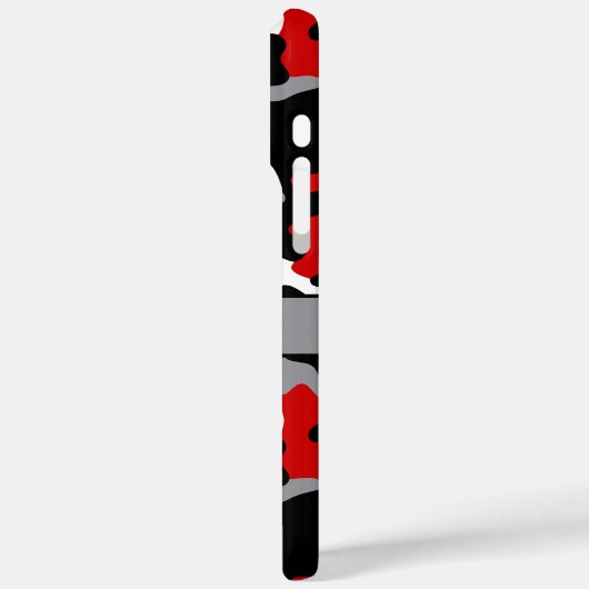 Red and Black Camouflage Personalized Case-Mate iPhoneケース (裏面 / 左)