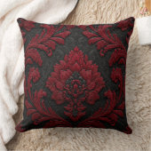 Red and Black Damask Patterned クッション (ブランケット)