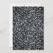 Red and Black Diamond Floral Quinceanera 招待状 (裏面)