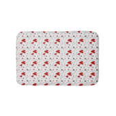 Red and Black Doodle Hearts Love  バスマット (正面)