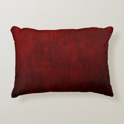 Red and black floral textile アクセントクッション (正面)