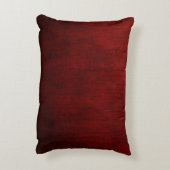 Red and black floral textile アクセントクッション (裏面(縦))