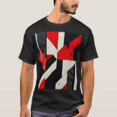 Red and Black Geometric Design  Tシャツ (正面)