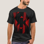 Red and Black Geometric Design Tシャツ (正面)