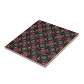 Red and Black Geometric Pattern タイル (側面)
