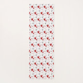 Red and Black Hand Drawn Doodle Hearts ヨガマット (裏面)