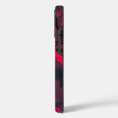 Red and Black Marble Swirl Abstract Phone Case Case-Mate iPhoneケース (裏面 / 左)