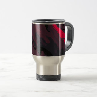 Red and Black Marble Swirl Travel Mug トラベルマグ
