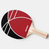 Red and Black Personalized Ping Pong Paddle 卓球ラケット (横)
