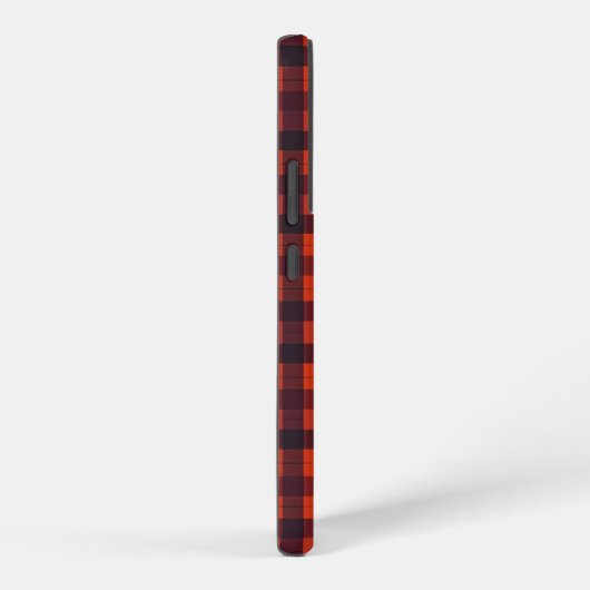 Red and Black Plaid Checkered Pattern Samsung Galaxyケース (右側面)