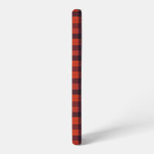 Red and Black Plaid Checkered Pattern Samsung Galaxyケース (左側面)