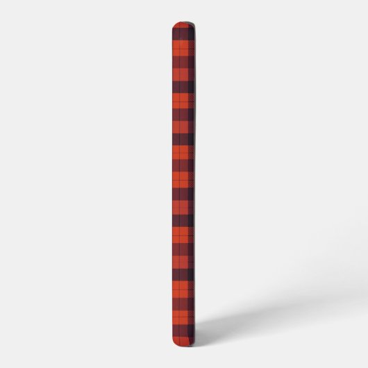 Red and Black Plaid Checkered Pattern Samsung Galaxyケース (左側面)