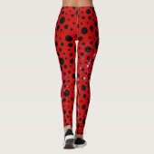 Red and black polka dots funny ladybug レギンス (裏面)