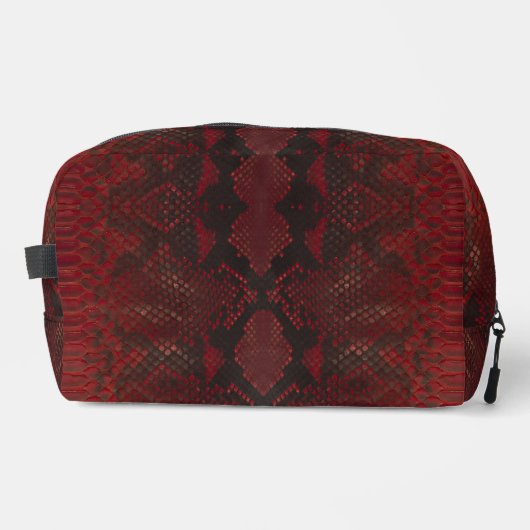 Red and Black Python Print ドップキット (正面)