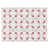 Red and Black Retro Hand Drawn Hearts Love  テーブルクロス (正面(横))