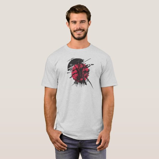 red and black samurai tシャツ (正面フル)