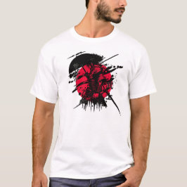 red and black samurai tシャツ