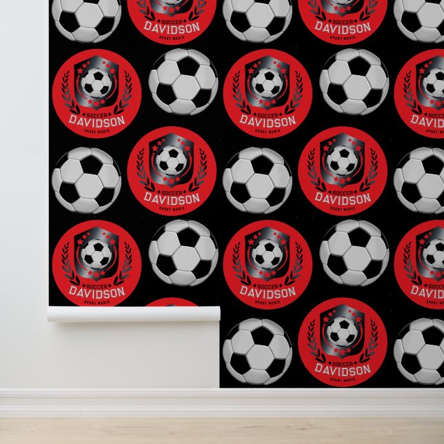 Red and Black Soccer Ball for Sporty Men and Boys 壁紙 (アプリケーション)