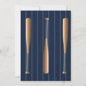 Red and Blue Baseball Birthday 招待状 (裏面)