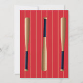 Red and Blue Baseball Birthday 招待状 (裏面)